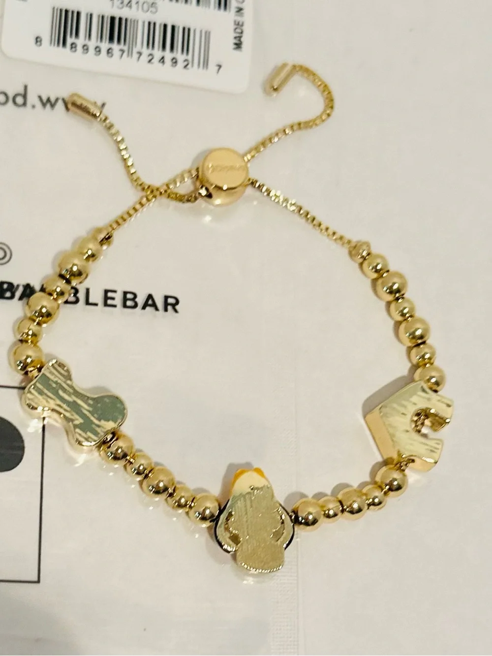 Baublebar NWT Disney Pluto Pisa Charm Bracelet - Picture 2 of 3